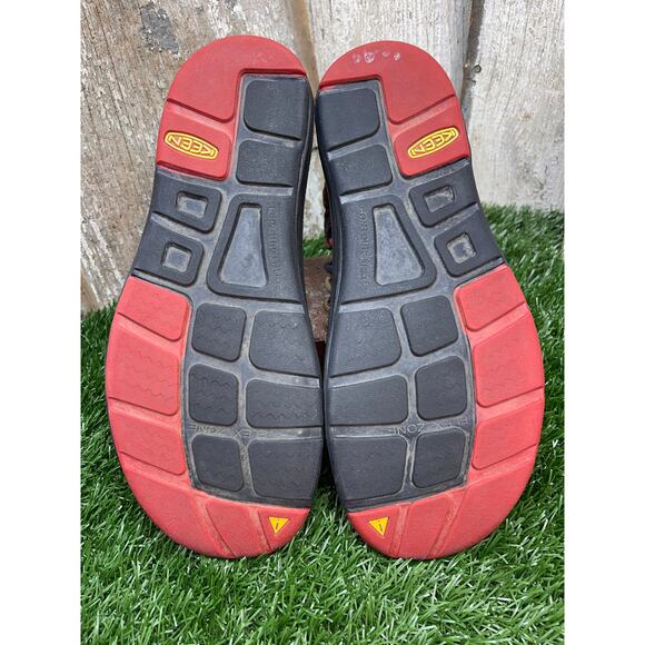 Keen Uneek Braided Two Cord Fisherman Sandals Stripes Red Dahlia Raya Men\'s 12 main image 8